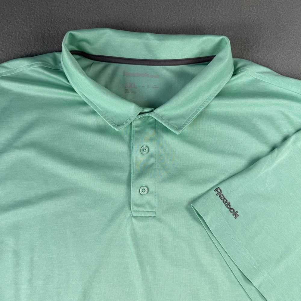 Reebok Golf Polo Shirt Mens 6XL Mint  Green Performance Athletic Short Sleeve